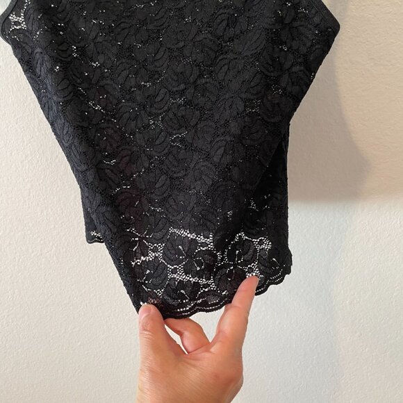 Unique Lingerie Lace's Camisole Black.  Size: S - Picture 2 of 5